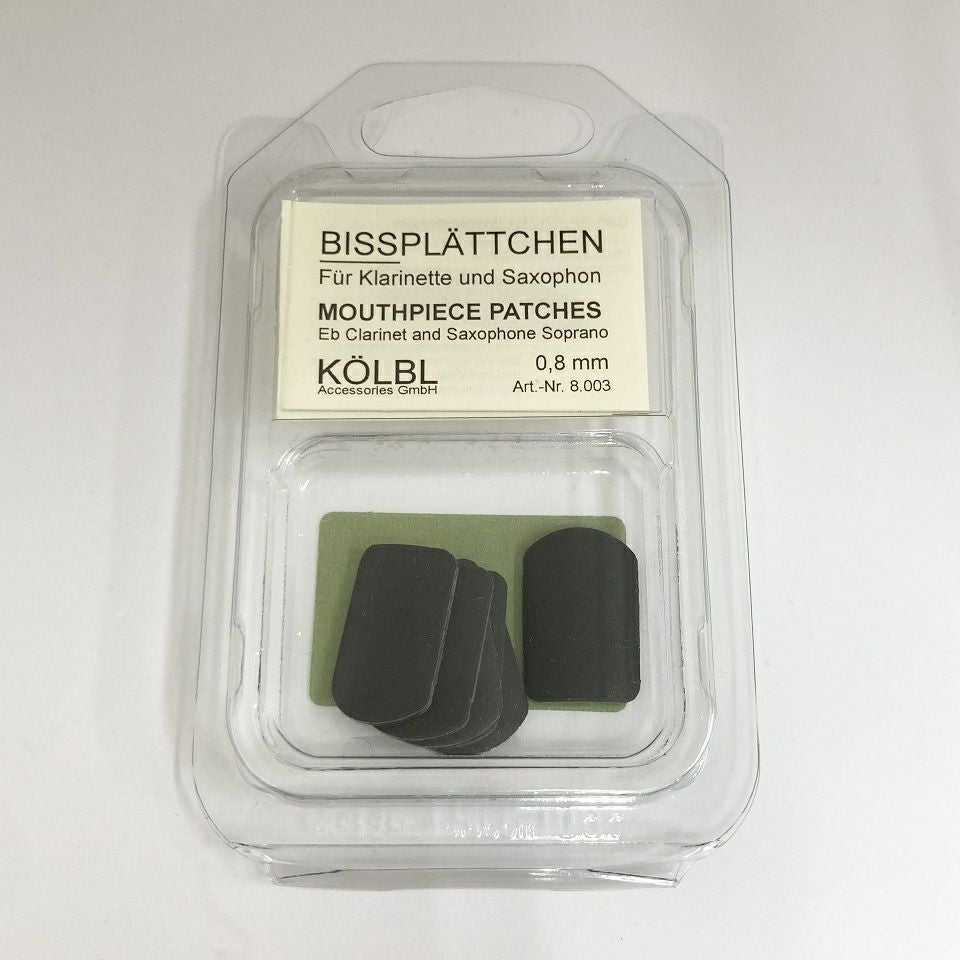 KOLBL ケルブル マウスピースパッチ 0.8mm 黒 ソプラノサックス&E