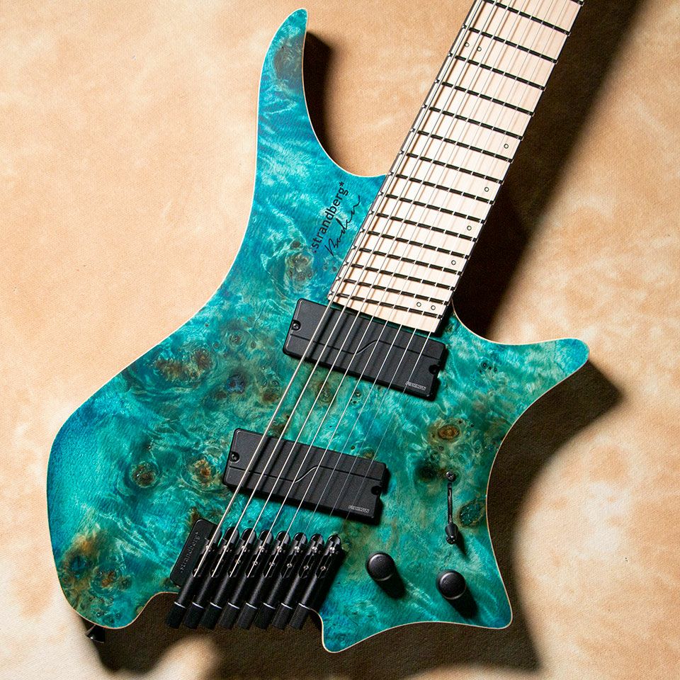 【8弦】Strandberg Boden J8 日本製 strandberg/Boden J8 Standard HH Turquoise Popular Burl | 宮地楽器