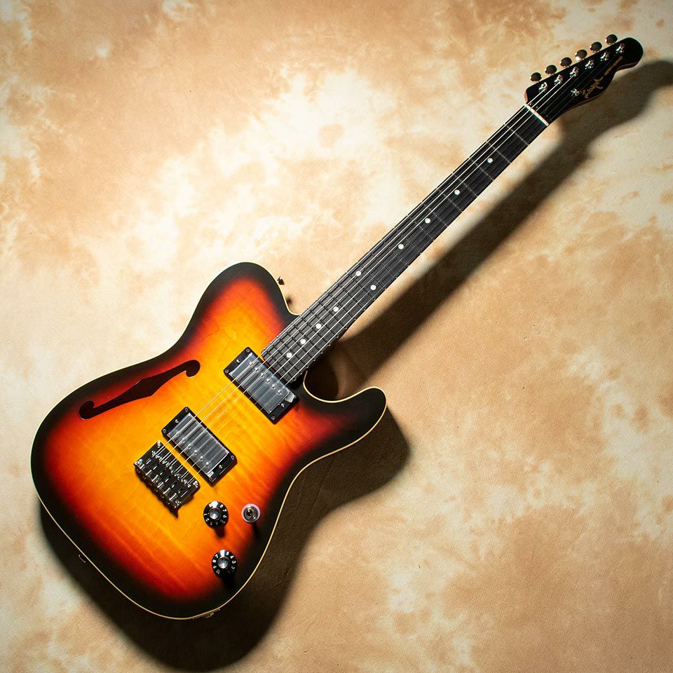 K.Nyui Custom Guitars/KNTE Semi-Hollow Thinline Tobacco Sunburst