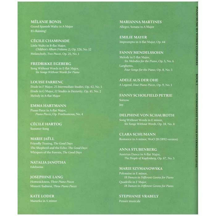 【ピアノ楽譜】女性作曲家たちのピアノ作品、第２集：中級～中級の終わりの30曲