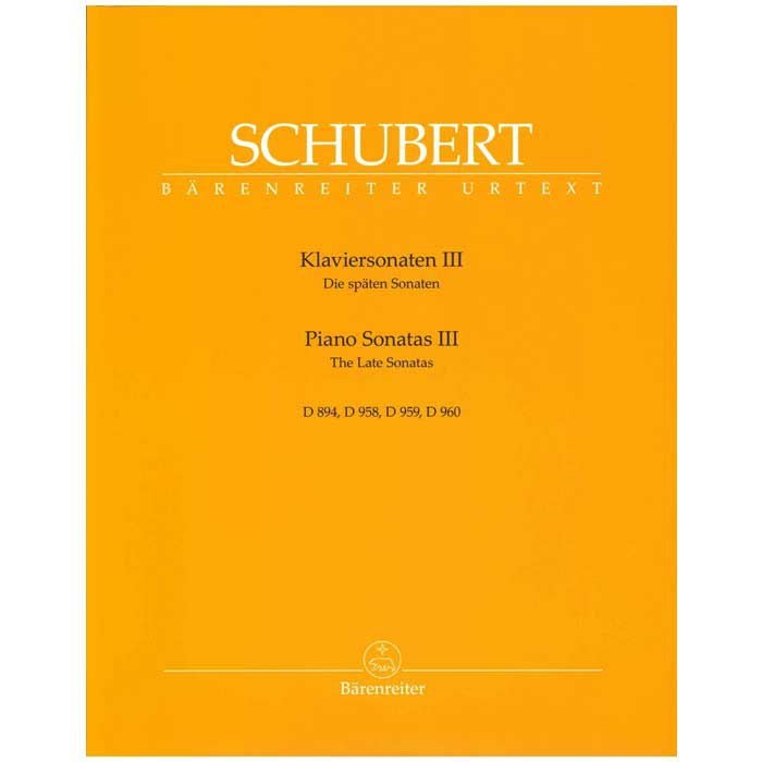 【ピアノ楽譜】ピアノ・ソナタ全曲：３巻セットシューベルト